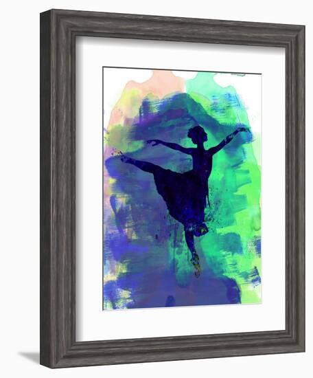 Ballerina's Dance Watercolor 2-Irina March-Framed Art Print