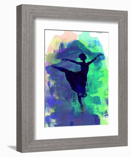 Ballerina's Dance Watercolor 2-Irina March-Framed Art Print