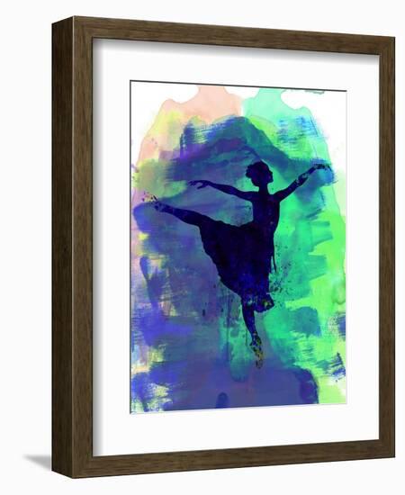 Ballerina's Dance Watercolor 2-Irina March-Framed Art Print