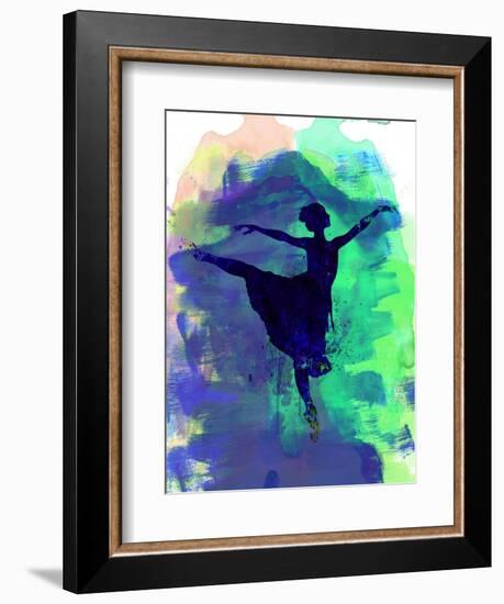 Ballerina's Dance Watercolor 2-Irina March-Framed Art Print