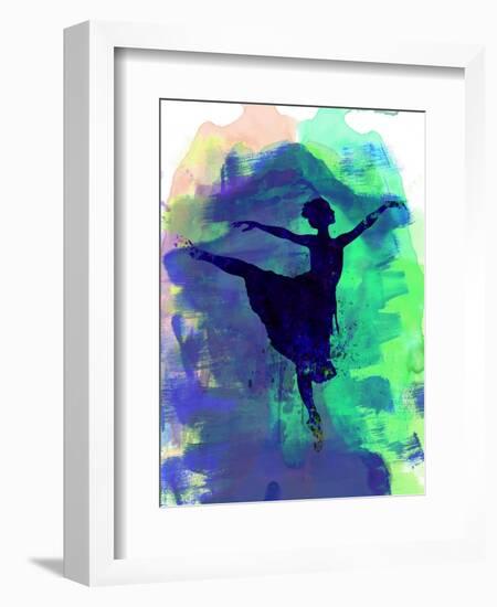 Ballerina's Dance Watercolor 2-Irina March-Framed Art Print