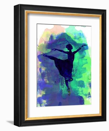 Ballerina's Dance Watercolor 2-Irina March-Framed Art Print