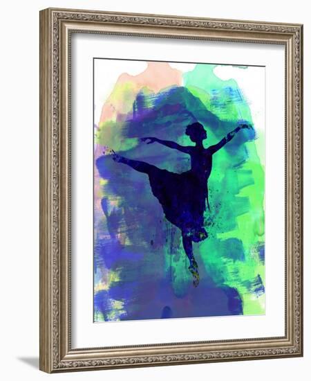 Ballerina's Dance Watercolor 2-Irina March-Framed Art Print