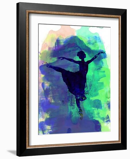 Ballerina's Dance Watercolor 2-Irina March-Framed Art Print