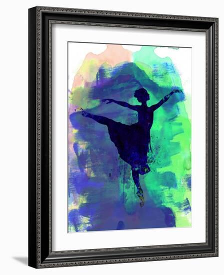 Ballerina's Dance Watercolor 2-Irina March-Framed Art Print