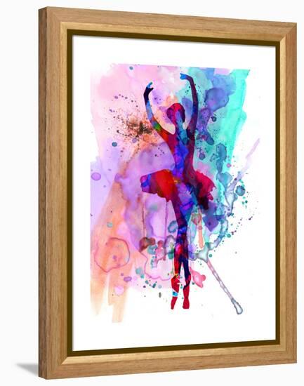 Ballerina's Dance Watercolor 3-Irina March-Framed Stretched Canvas