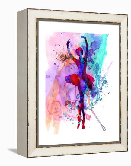 Ballerina's Dance Watercolor 3-Irina March-Framed Stretched Canvas