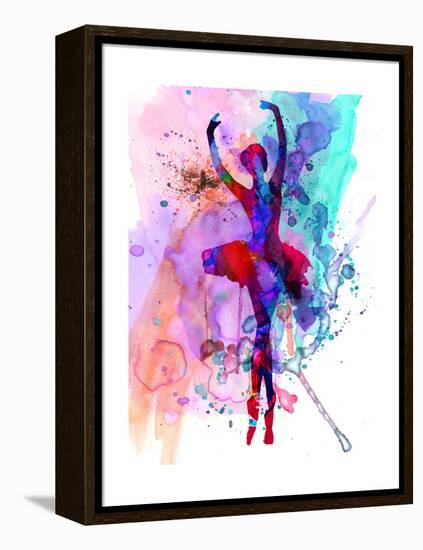 Ballerina's Dance Watercolor 3-Irina March-Framed Stretched Canvas