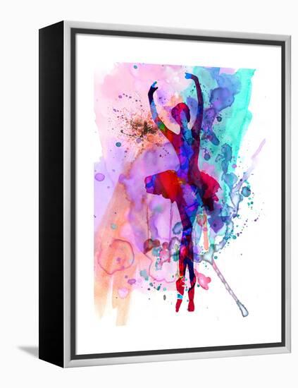 Ballerina's Dance Watercolor 3-Irina March-Framed Stretched Canvas