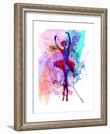 Ballerina's Dance Watercolor 3-Irina March-Framed Premium Giclee Print