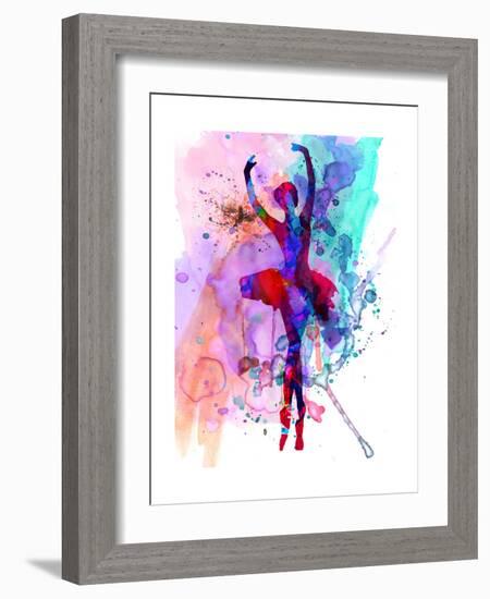 Ballerina's Dance Watercolor 3-Irina March-Framed Premium Giclee Print