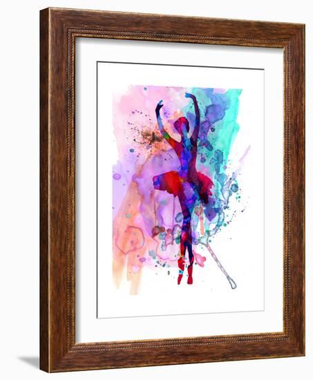 Ballerina's Dance Watercolor 3-Irina March-Framed Premium Giclee Print