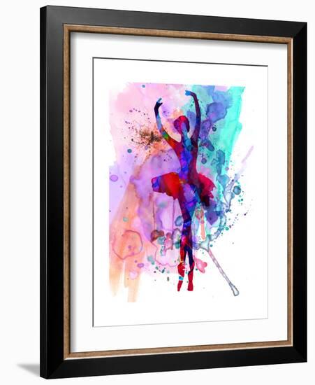 Ballerina's Dance Watercolor 3-Irina March-Framed Premium Giclee Print