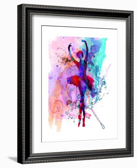 Ballerina's Dance Watercolor 3-Irina March-Framed Premium Giclee Print