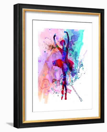 Ballerina's Dance Watercolor 3-Irina March-Framed Premium Giclee Print