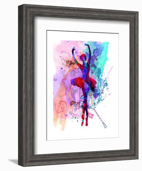 Ballerina's Dance Watercolor 3-Irina March-Framed Art Print