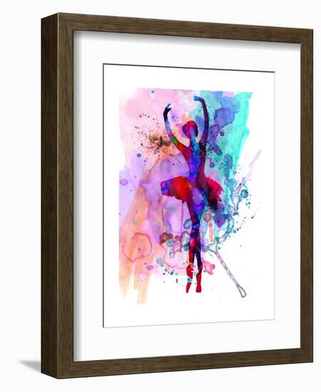 Ballerina's Dance Watercolor 3-Irina March-Framed Art Print