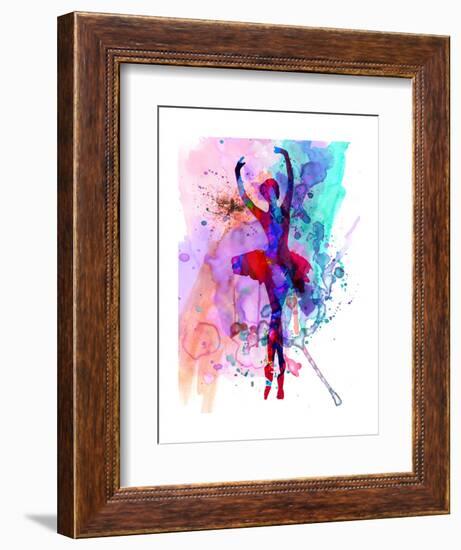 Ballerina's Dance Watercolor 3-Irina March-Framed Art Print