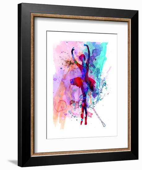 Ballerina's Dance Watercolor 3-Irina March-Framed Art Print