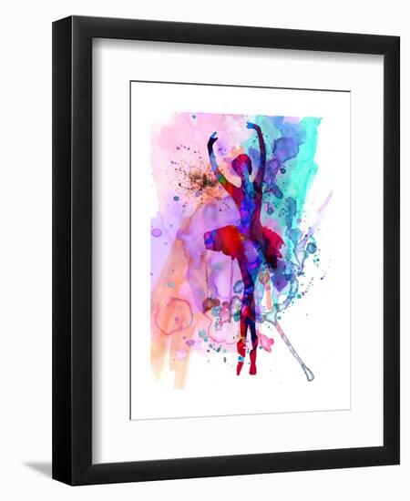 Ballerina's Dance Watercolor 3-Irina March-Framed Art Print