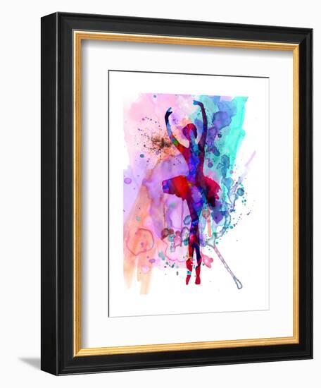 Ballerina's Dance Watercolor 3-Irina March-Framed Art Print