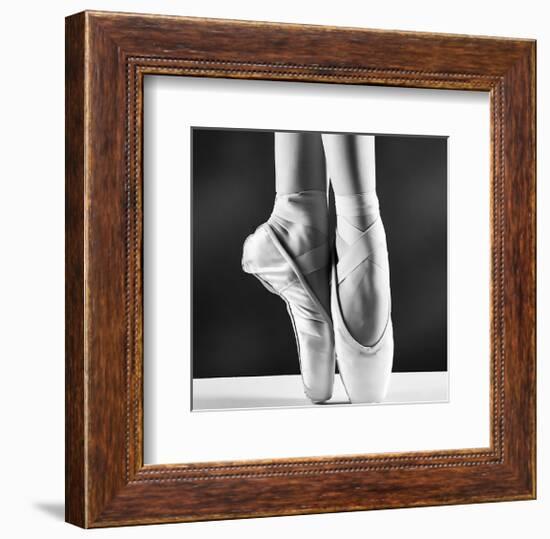 Ballerina's Pointes Black&White-null-Framed Premium Giclee Print