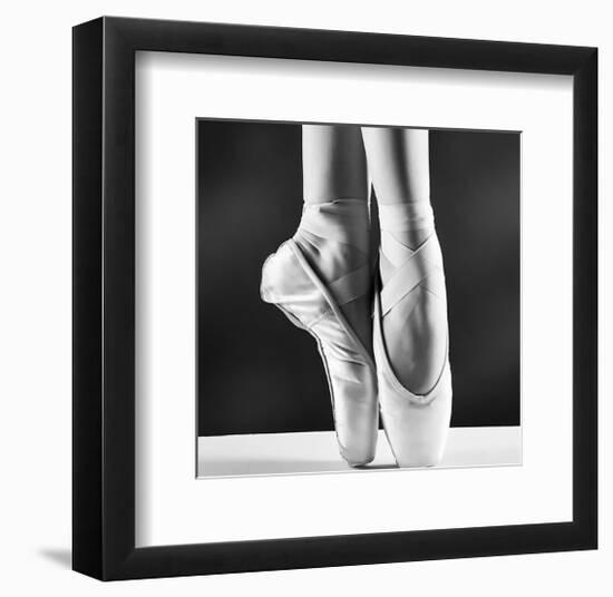 Ballerina's Pointes Black&White-null-Framed Premium Giclee Print