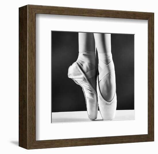 Ballerina's Pointes Black&White--Framed Art Print