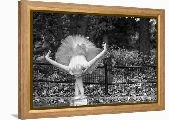 Ballerina Street Performer in Central Park, NYC-null-Framed Stretched Canvas