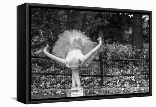 Ballerina Street Performer in Central Park, NYC-null-Framed Stretched Canvas