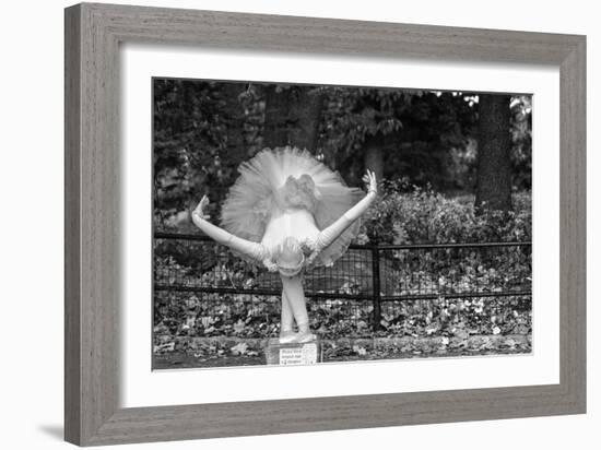 Ballerina Street Performer in Central Park, NYC-null-Framed Photo
