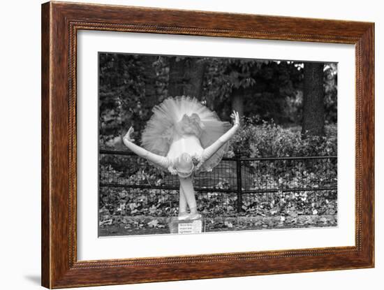 Ballerina Street Performer in Central Park, NYC-null-Framed Photo