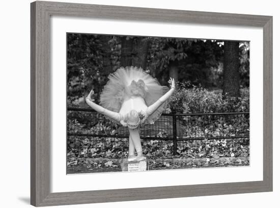 Ballerina Street Performer in Central Park, NYC-null-Framed Photo