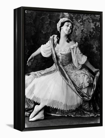 Ballerina Thamara Karsavina Posing in Costume for the Ballet "Pavilion D'Armide"-Emil Otto Hoppé-Framed Premier Image Canvas