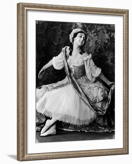 Ballerina Thamara Karsavina Posing in Costume for the Ballet "Pavilion D'Armide"-Emil Otto Hoppé-Framed Premium Photographic Print