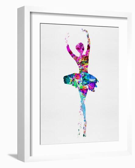 Ballerina Watercolor 1-Irina March-Framed Art Print