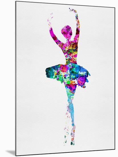 Ballerina Watercolor 1-Irina March-Mounted Art Print