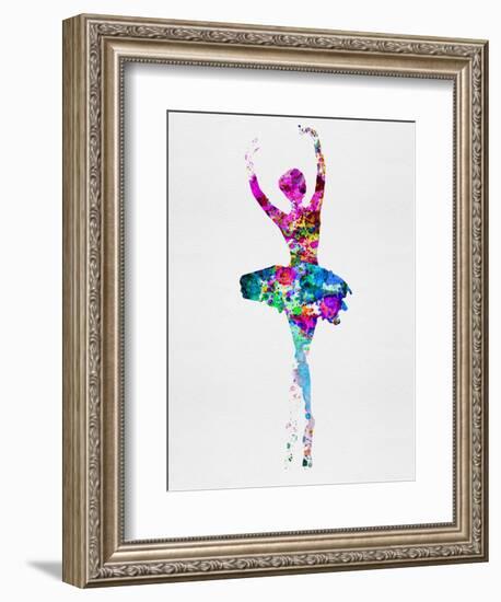 Ballerina Watercolor 1-Irina March-Framed Premium Giclee Print