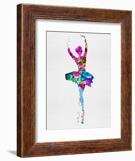 Ballerina Watercolor 1-Irina March-Framed Premium Giclee Print