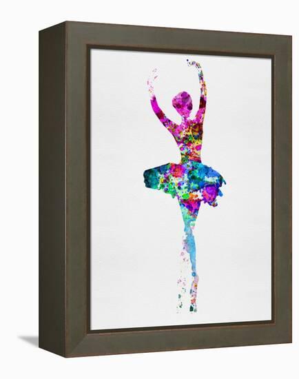 Ballerina Watercolor 1-Irina March-Framed Stretched Canvas