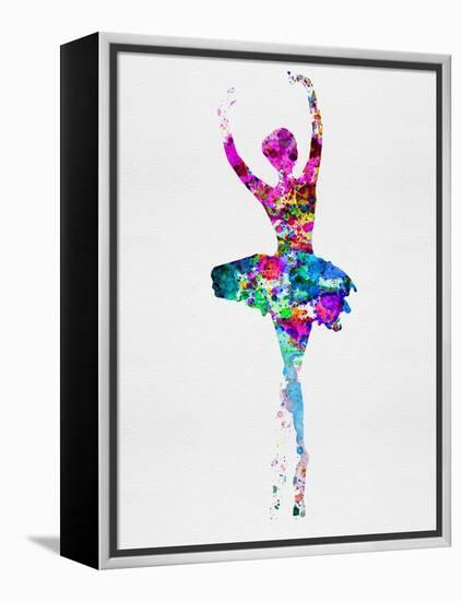 Ballerina Watercolor 1-Irina March-Framed Stretched Canvas