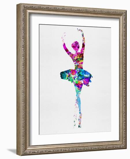 Ballerina Watercolor 1-Irina March-Framed Art Print