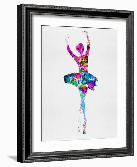 Ballerina Watercolor 1-Irina March-Framed Art Print