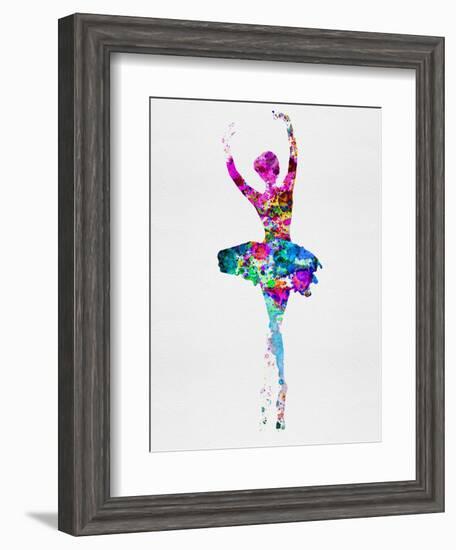 Ballerina Watercolor 1-Irina March-Framed Art Print
