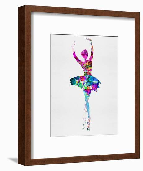 Ballerina Watercolor 1-Irina March-Framed Art Print