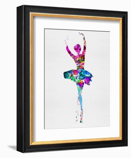 Ballerina Watercolor 1-Irina March-Framed Art Print