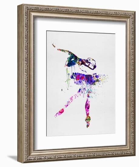 Ballerina Watercolor 2-Irina March-Framed Art Print