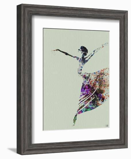 Ballerina Watercolor 3-NaxArt-Framed Art Print