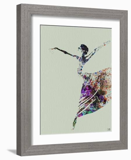 Ballerina Watercolor 3-NaxArt-Framed Art Print