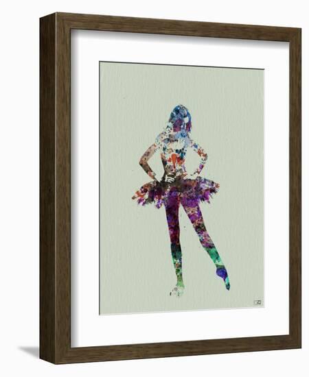Ballerina Watercolor-NaxArt-Framed Premium Giclee Print